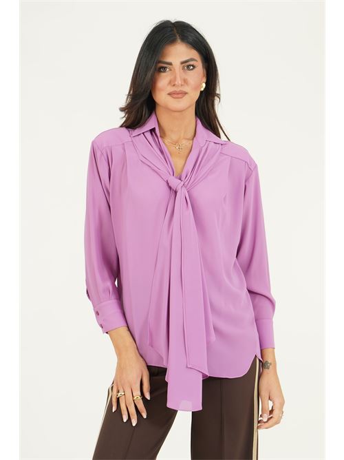 Casacca in viscosa e seta GM by Gai Mattiolo | GM4322MAUVE